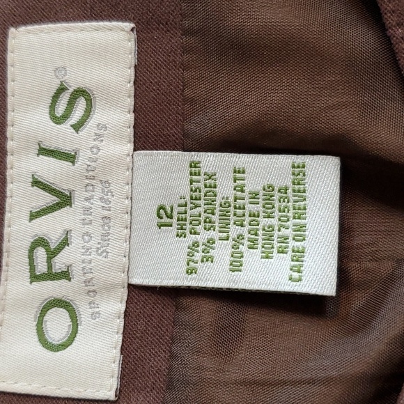 Orvis- Womens Light brown Open Blazer/ Suit Coat Suede front slip pockets Sz.12 - Picture 5 of 6